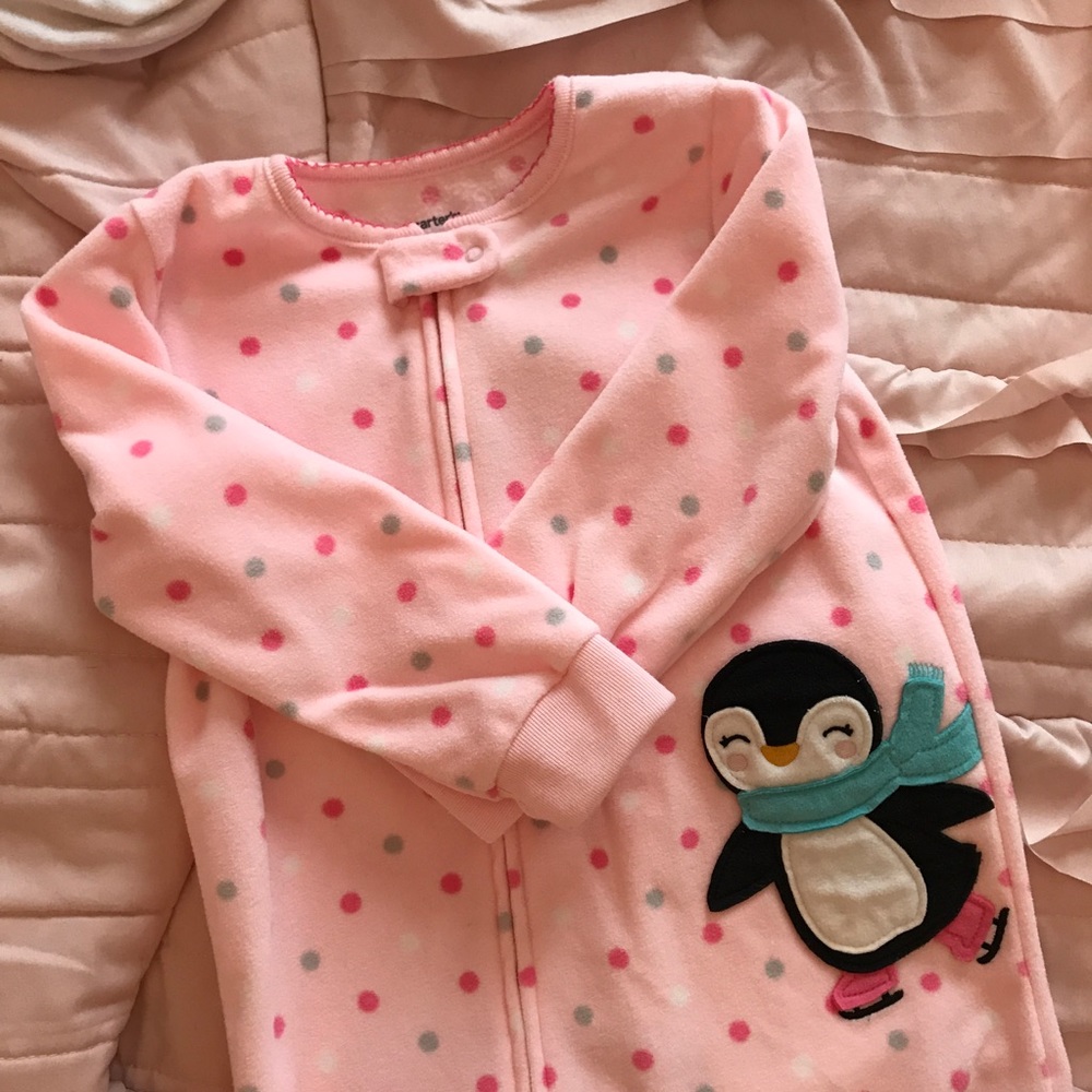 Carter's Pink 3T Fleece Footie Pajama